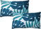Set of 2, Cotton Embroidery Tropical Leaf Palm Pattern Throw Pillow Covers, Woven Comfy Decorative Pillows Covers Cushion Case for Couch Sofa Bedr...