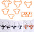 Puocaon Cow Spot Clay Cutters - 7 Pcs Cow Shapes Clay Earring Cutters, Farm Shape Clay Cutters for Jewelry Making, Animal Clay Cutters for Polymer...