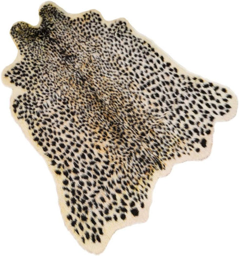 Leopard Print Rug, Cute Faux Cheetah Cowhide Skin Fur Rug Animal Printed Area Rug Carpet for Home Office, Livingroom, Bedroom...