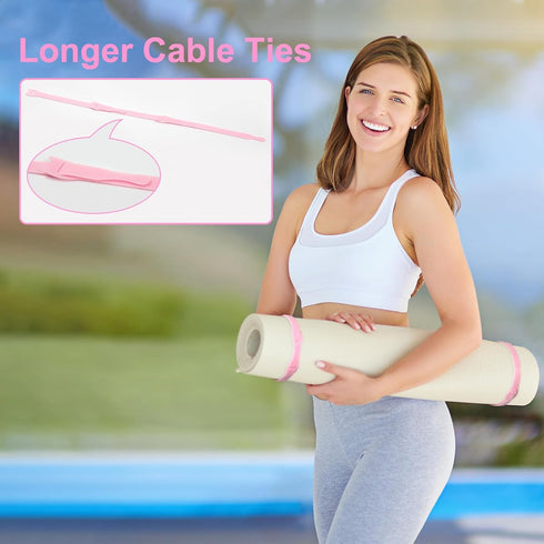 110PCS Reusable Cable Ties, Adjustable 8 × 1/2" Cord Organizer Ties, Multi-purpose Hook Loop Cable Management Wire Ties for Organizing Home, Offic...