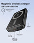 10000mAh 15W Magnetic Wireless Portable Charger, Foldable Mag-Safe Battery Pack with USB-C Cable LED Display, 22.5W PD Fast Charging Power Bank fo...
