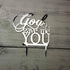 God Gave Me You Wedding Cake Topper for Wedding/Engagement/Marriage Party Decorations (Mirror Silvery Acrylic)...