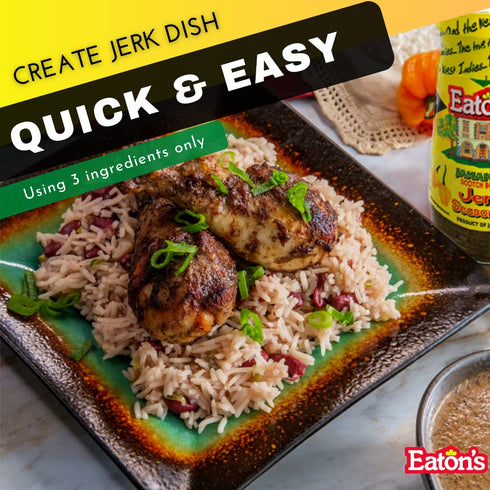 Eaton's Authentic Jamaican Jerk Seasoning - Easy to Use, Spicy, and Flavorful Caribbean Jerk Seasoning, BBQ Rub, Grilled Chicken Seasoning or Mari...