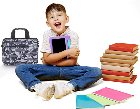 Kids Tablet Case for Boys, Kids Tablet Bag Sleeve Bag Suit for Fire HD 10, Fire HD 8, Fire 7 Kindle, Shark Black...