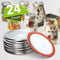 Mason Jar Lids Regular Mouth Canning Lid for Ball, Kerr Jars - 24-Count Split-Type with Leak proof & Airtight Seal Features, Metal - Food Grade Ma...