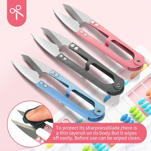3PCS Thread Snips, High-Carbon Steel Thread Cutter, 4.25inch Yarn Scissors for Sewing, Quilting, Knitting, DIY, Jewelry Making...