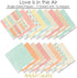 Pattern Paper Pack - Love is in the Air - Scrapbook Premium Specialty Paper Single-Sided 12"x12" Collection Includes 16 Sheets - by Miss Kate Cutt...