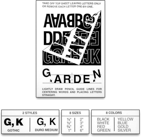 Graphic Products Permanent Adhesive Vinyl Letters and Numbers (160 /pkg), 3", Green...