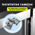 52mm Bathroom Sliding Door Glass Anti-Collision Block Side Guide Rail for Shower Door Bathroom Sliding Door Bumper Shower Room Accessories(4pcs,Gr...