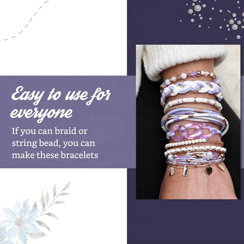 Craft Crush Bracelet Making Kit (Lilac) - Friendship Bracelet Maker Set - DIY Craft & Jewelry Making Kit for Kids, Teens, Tweens & Adults - Makes ...