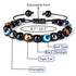 Evil Eye Bracelets for Mens Women,Fathers Day Dad Bracelet for Men,Cool Mens Bracelets,Black Weighted Bracelet for Men,Fathers Day Gifts for Dad/G...