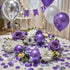 Purple Silver Confetti/Purple Birthday Party Decorations Centerpiece Table Party Decorations/Engagement Baby Shower/Wedding Purple Graduation 2025...