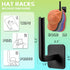 Hat Rack for Wall Hat Organizer, 4-Pack Hat Racks for Baseball Caps, Adhesive Hat Hooks for Wall, No Drilling Hat Hangers for Closet Cowboy Hat Ho...