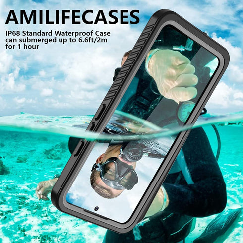 for Samsung Galaxy S22+Plus Case Waterproof,S22+Plus Case with Built-in Screen Protector,Full Body Shockproof Heavy Duty Protective Case for Samsu...