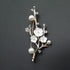 Elegant Crystal Plum Blossom Brooch Women Alloy Pearl Bouquet Corsage Pins Coat Jewelry(Gold)...