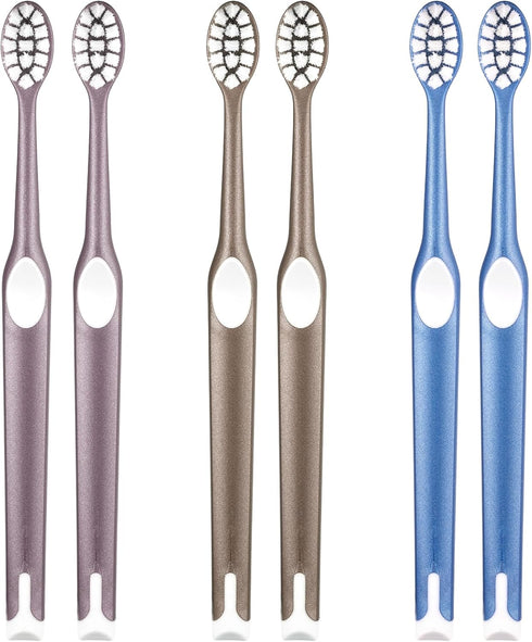 8812 Extra Soft Toothbrushes for Adults, with 10000+ Bristles, for Sensitive Teeth and Gum Recession (Full Head, 6 Count)...