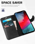 TUCCH Case Wallet for iPhone XR, Kickstand RFID Blocking Credit Card Slot PU Leather Folio Phone Cover with Wireless Charging [Shockproof TPU Shel...