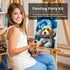 VOCHIC Canvas Painting Kit Pre Drawn Canvas for Painting for Adults Party Kits Paint and Sip Party Supplies 8x10 Canvas to Paint Starry Sky Puppy ...
