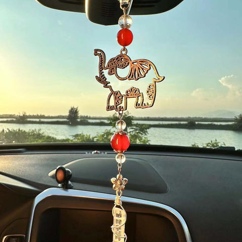 Hanging Car Charm, Handmade Crystal Window Car Hanging Ornaments, Dangling Moon, Healing Crystal Accessories, Rearview Mirror Decorations - Protec...