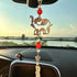 Hanging Car Charm, Handmade Crystal Window Car Hanging Ornaments, Dangling Moon, Healing Crystal Accessories, Rearview Mirror Decorations - Protec...