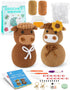 CiyvoLyeen Highland Cow Crochet Kit for Starters Animals Crochet Kit with Step-by-Step Video Tutorials Learn to Crochet Kits Gift Stuffs Crafts fo...