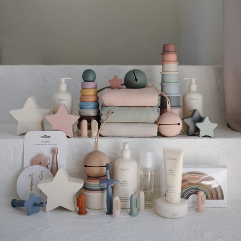 mushie Silicone Pacifier Holder Case (Blush)...