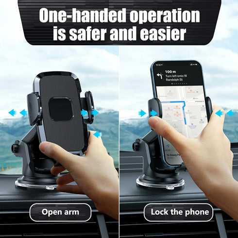 1 PC Car Phone Holder with Silicone Gasket, Shockproof Waterproof Plastic Vehicle Smartphone Mount for 1.96In to 3.54In Equipment, Universal Autom...