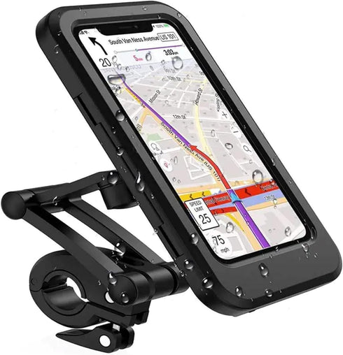 Universal Waterproof Bike Phone HolderUltraThin,360° Rotatable Touch Screen Protector iPhone,Pro Max,XS,Suitable for Smartphones Up to 6.8" Ideal ...