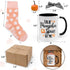 Fall Gift Box Set with Pumpkin Spice Latte Mug And Crew Socks Cake for Her Woman Wife Friends Mother Aunt Funny Present Baskets Autumn Holiday Sou...