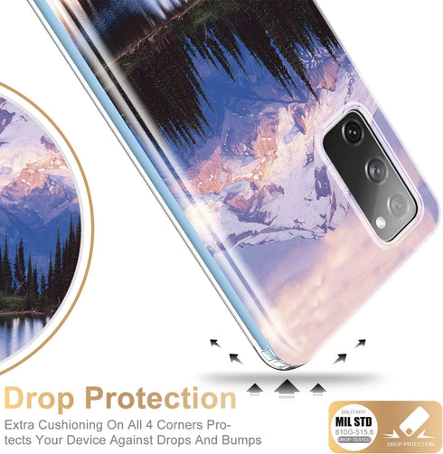 Esdot Compatible with Samsung Galaxy S20 FE Case with Built-in Screen Protector,with Fashionable Designs for Women Girls,Protective Phone Case for...