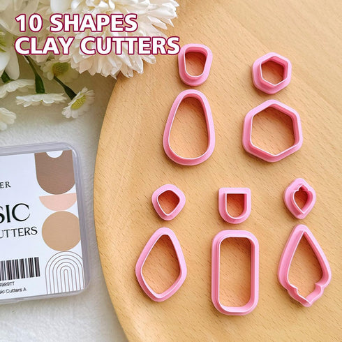 KEOKER Polymer Clay Cutters, Clay Cutters for Polymer Clay Jewelry, Basic Polymer Clay Cutters, Clay Earrings Cutters.(A)...
