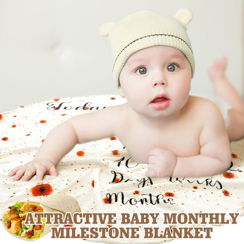 Burrito Tortilla Blanket Baby Stuff Gifts Burritos Tortilla Baby Milestone Blanket Swaddle Blankets Shower Baby Pizza Taco Flannel Wrap Wearable f...