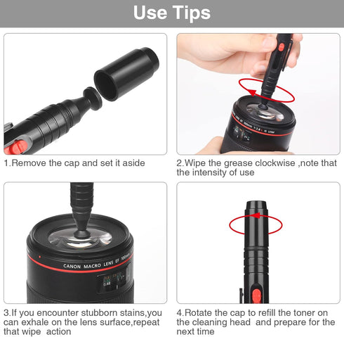 17-in-1 Camera Cleaning Kit for DSLR Cameras (Canon, Nikon,Sony), with Air Blower/Cleaning Pen/Detergent/Cleaning Cloth/Lens Brush/Carry Case...