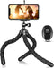 Phone Tripod Mini Flexible Adjustable Cell Phone Tripod Stand Holder with Remote and Universal Clip for iPhone 15 14 13 12 Pro Max 11 Mini 10 XR X...