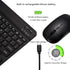 Ultra-Slim Bluetooth Keyboard and Mouse Combo Rechargeable Portable Wireless Keyboard Mouse Set for Apple iPad iPhone iOS 13 and above Samsung Tab...