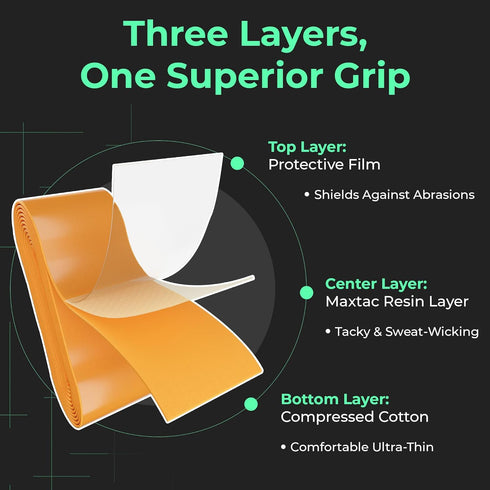 ADV MaxTac Tacky Tennis Overgrip - 12 Pack Extremely Sticky Non-Slip Tennis Grips Overgrip - Razor-Thin & Easy to Use Pro Tennis Racquet Grip Tape...