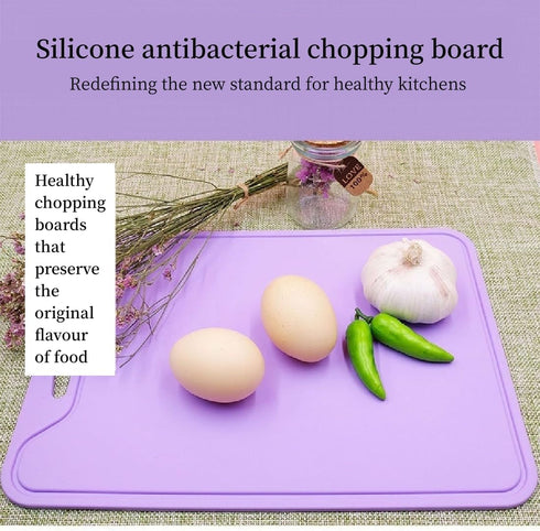 Food Grade Silicone Flexible Cutting Board Chopping Board 100% Non Slip Cutting Board for Meat and Vegetables for Home Kitchen Use...