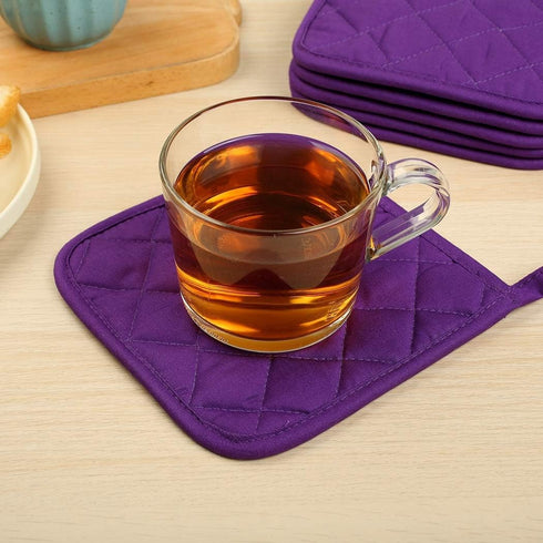 100% Cotton Potholders Kitchen Everyday Basic Terry Pot Holder Heat Resistant Large Coaster Hot Pads Kit Trivets Set for Cooking and Baking Set of...
