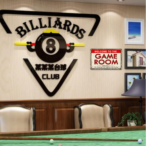Video Game Room Accessories and Decor Retro Arcade Tin Signs Billiard Theater Powder Room Wall Decor Home Gaming Art Poster Gamer Decorations 8×12...