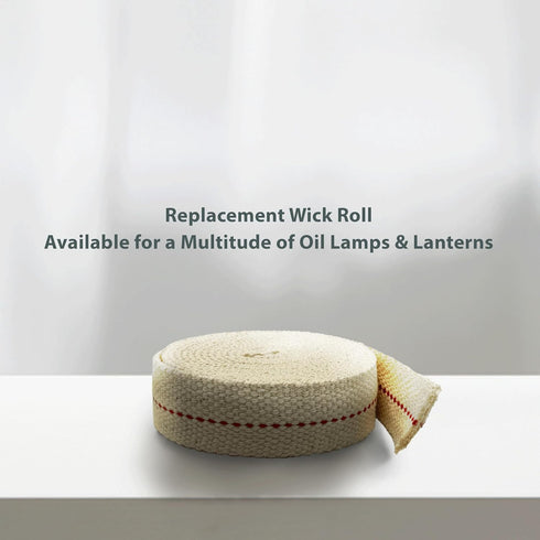 Light of Mine - 7/8" Inch 6' Foot, 100% Cotton Flat Wick for Paraffin Oil, Kerosene Based Lanterns, and Oil Lamps with Genuine Red Stitch (7/8" - ...