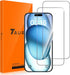 TAURI 2 Pack for iPhone 15/iPhone 15 Pro Screen Protector Tempered Glass, Sensor Protection, Dynamic Island Compatible, Case Friendly, 6.1"......