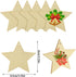 obmwang 50 Pieces Natural Wooden Star Cutouts Unfinished Predrilled Wooden Star Embellishments with Natural Twine for Christmas, DIY Craft, Party ...
