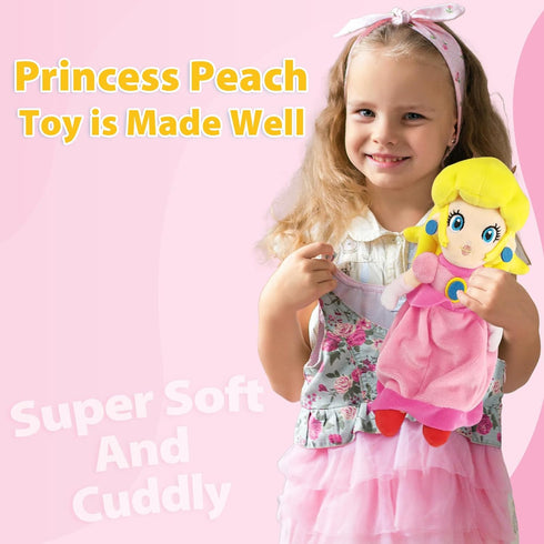 Princess Peach Plush Toy Princess Peach Doll Collection Mario Plush Stuffed Animals Toys 11 Inch (pink Sweet Gift for Mario Fans...