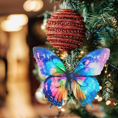 Butterfly Car Hanging Ornament, Tianhoudeger Butterfly Car Accessories Pendant for Rear View Mirror, Hanging Charm Home Decoration Keepsake Christ...