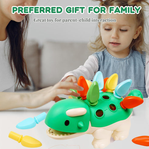 Baby Sensory Montessori Toys for Toddler Learning Educational Dinosaur Games,Fine Motor Skills Sorting Travel Toys, Birthday Gifts for 3 Year Old ...