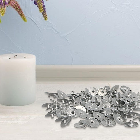 MILIVIXAY 800 pcs Candle Wick Tabs - Metal Candle Wick Sustainer Tabs...
