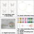 ORIGACH 4 Pack Flowers and Butterfly Embroidery Kits for Beginners, DIY Starter Hand Embroidery Kit with Floral and Butterfly Patterns and Instruc...