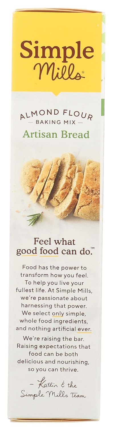 Simple Mills Almond Flour Baking Mix, Artisan Bread Mix - Gluten Free, Plant Based, Paleo Friendly, 10.4 Ounce (Pack of 1)...
