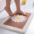 Bathroom Rugs Mat, White Flower Bath Rugs Fluffy Soft Superfine Fiber Rugs Non Slip Bath Mat Machine Wash Plush Mats,Bathroom Rug for Bathroom Sho...