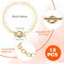 Prasacco 12 Pcs Bracelet Chains for Jewelry Making, Chain Bracelet for Women, Link Chain Bracelets with OT Toggle Clasp, Charm Bracelets for Jewel...